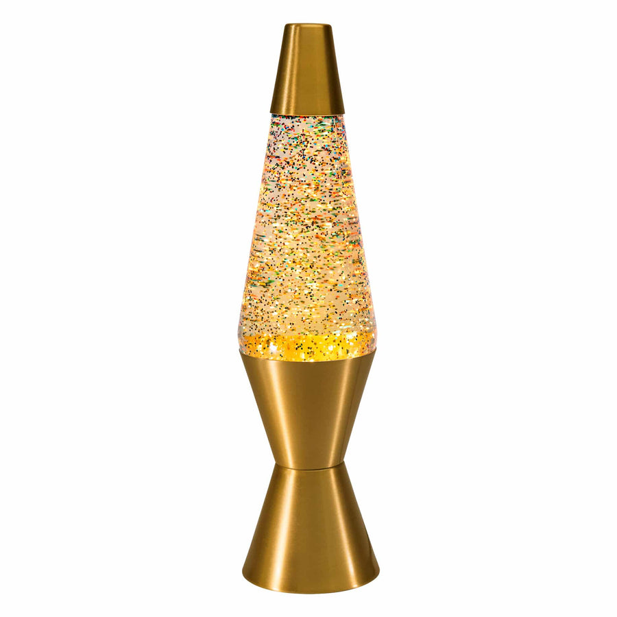 14.5″ LAMP RAINBOW GLITTER – CLEAR/GOLD J2